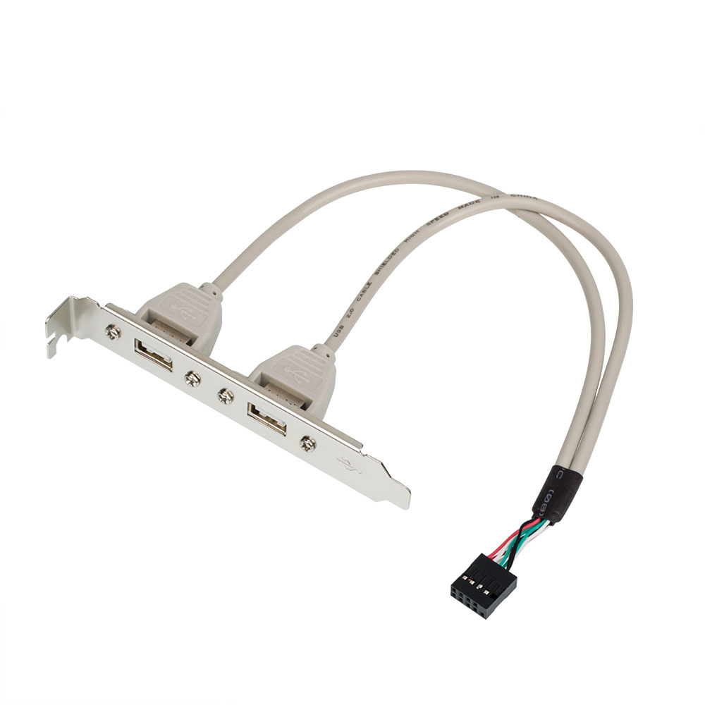 Кабель ADVANTECH 10-pin USB - USB 2.0 Type-A розетка-розетка 0.27м (1700002204) белый