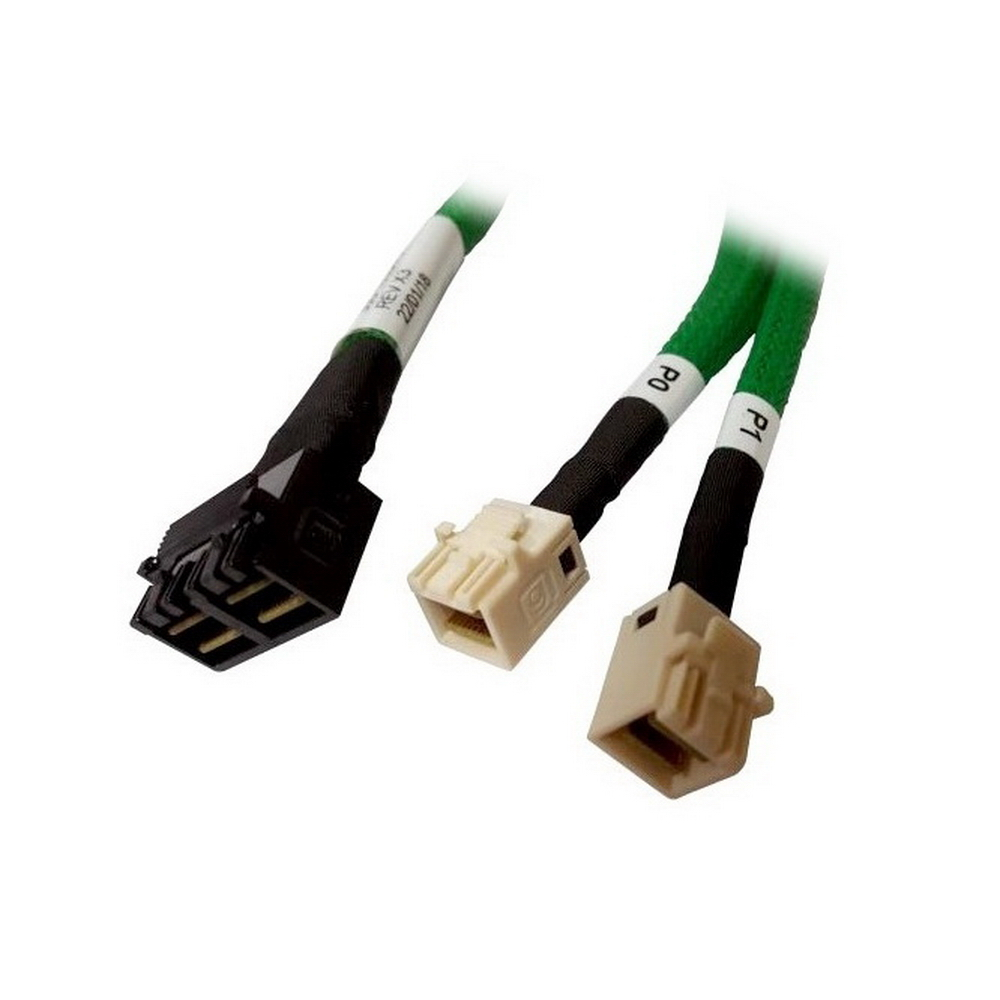 

Кабель Amphenol Mini-SAS HD x8-Mini-SAS HD вилка-вилка 1м (DLHS72-8816) зеленый