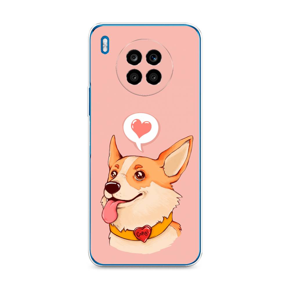 

Чехол на Huawei Nova 8i "Корги язык", Розовый;коричневый, 6106450-1