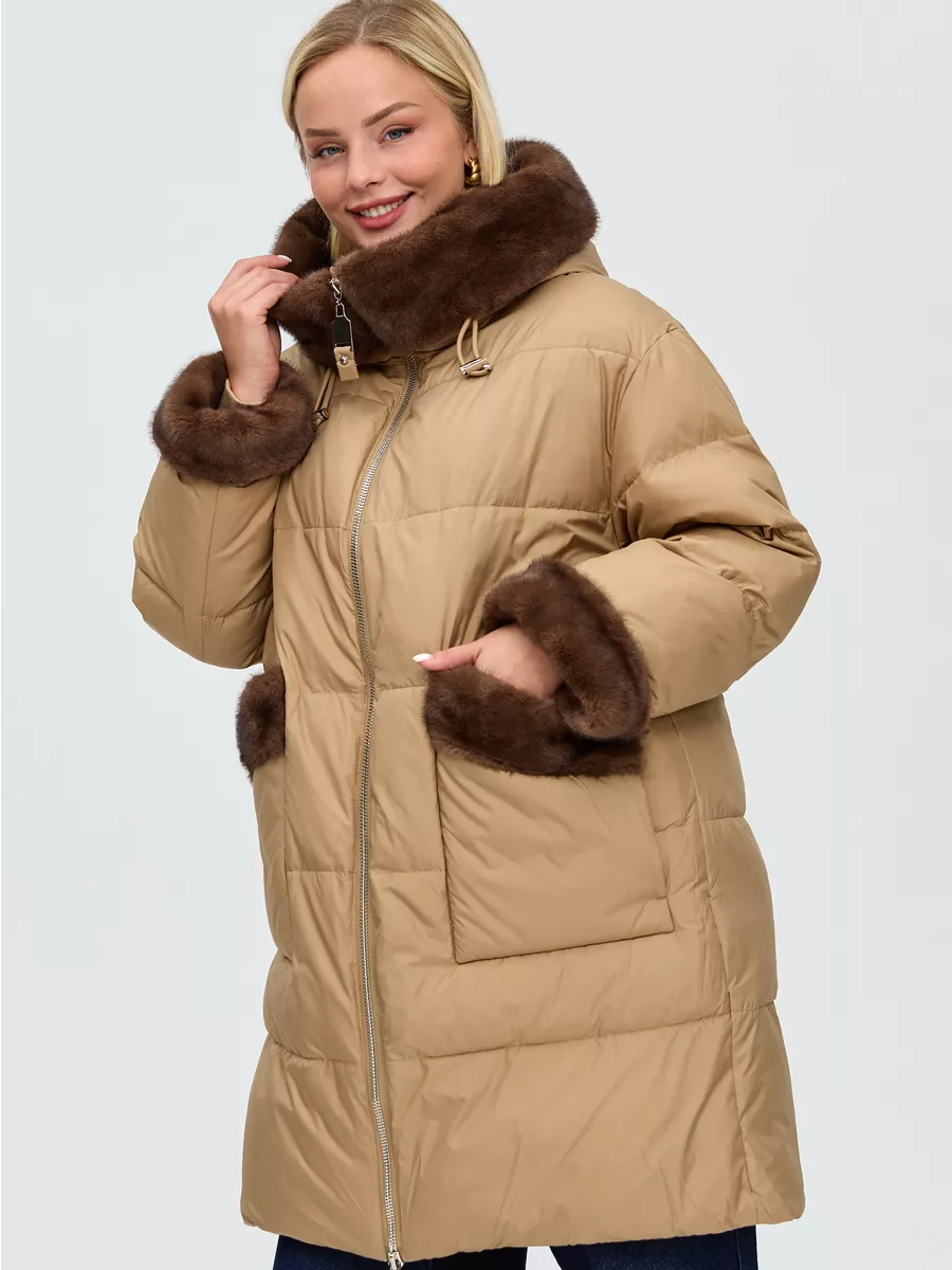 

Пальто женское LAWINTER 84649 бежевое 46 RU, Бежевый, 84649