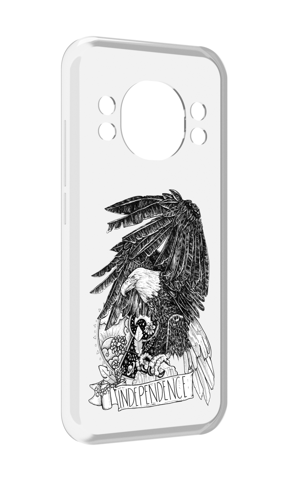 

Чехол MyPads черно белый сокол для Doogee S98 / S98 Pro, Прозрачный, Tocco
