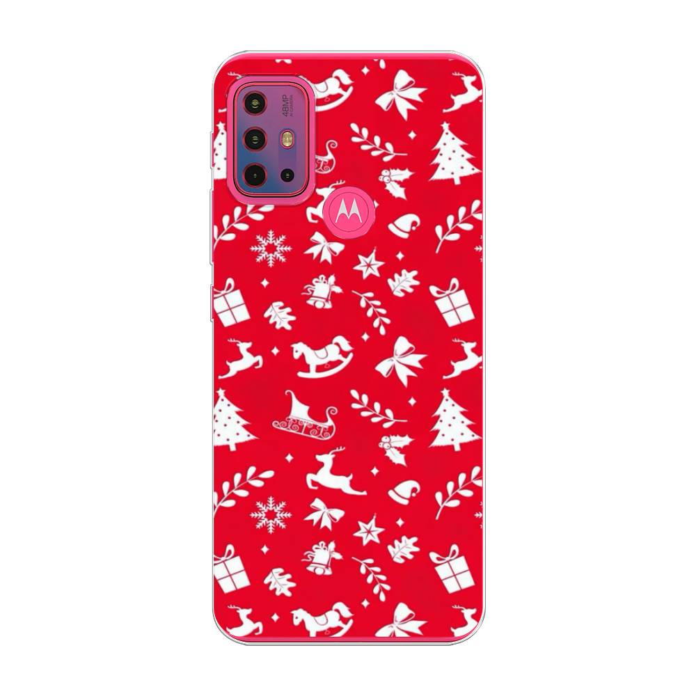 

Чехол на Lenovo K13 Note "Красный новогодний фон", Красный;белый, 242250-5