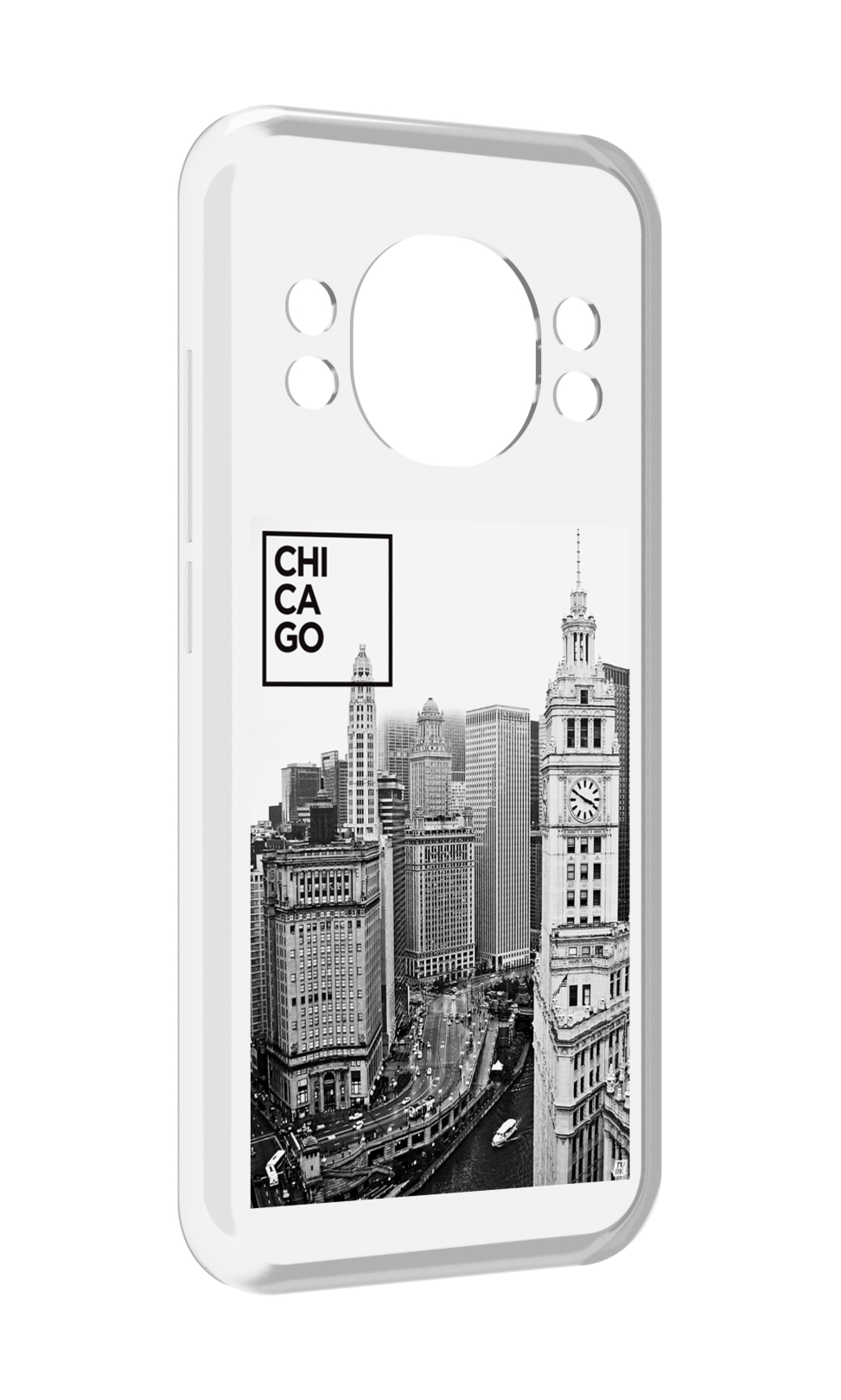 

Чехол MyPads черно белый чикаго для Doogee S98 / S98 Pro, Прозрачный, Tocco