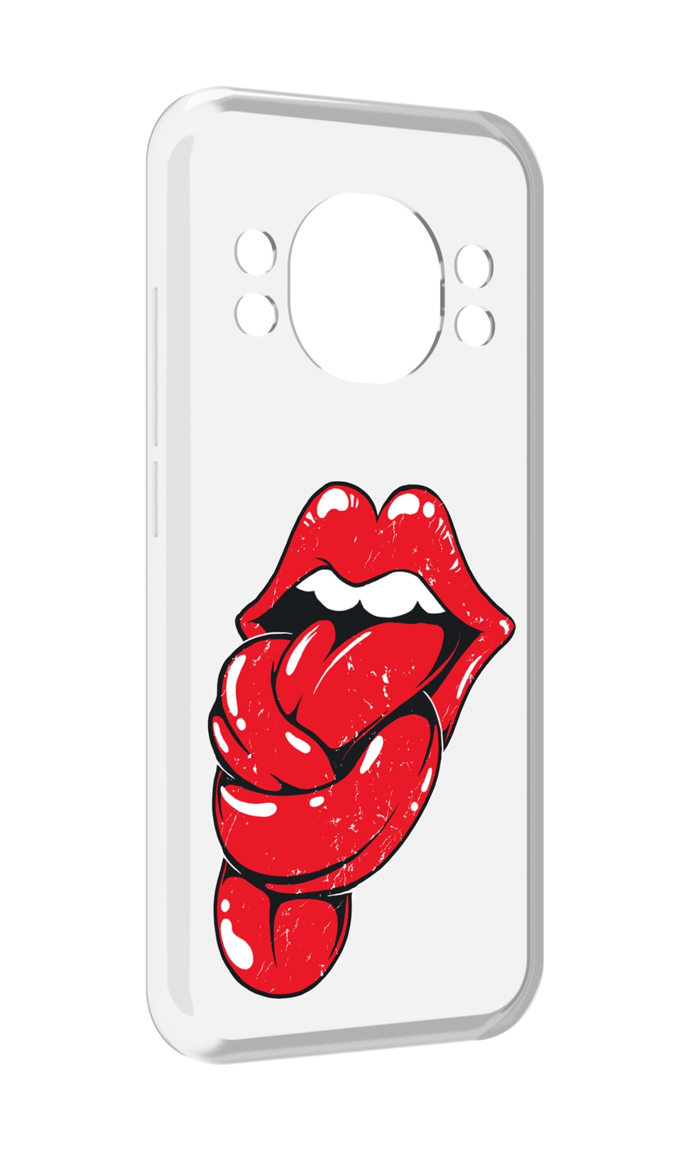 

Чехол MyPads яркие губы с языком для Doogee S98 / S98 Pro, Прозрачный, Tocco