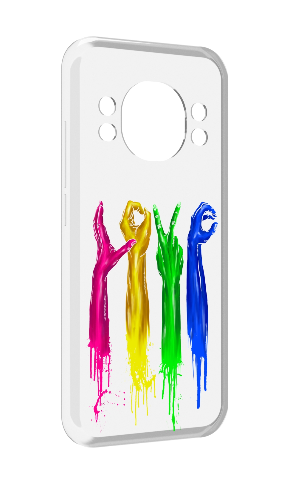

Чехол MyPads яркие руки love для Doogee S98 / S98 Pro, Прозрачный, Tocco