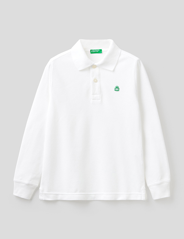 

Поло для мальчиков Benetton цв. белый р.158, 21A_3089C3134