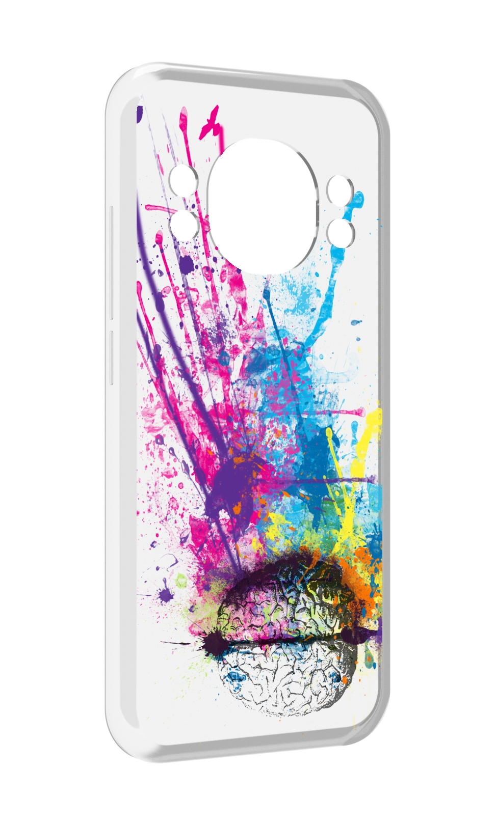 

Чехол MyPads яркий красочный мозг для Doogee S98 / S98 Pro, Прозрачный, Tocco