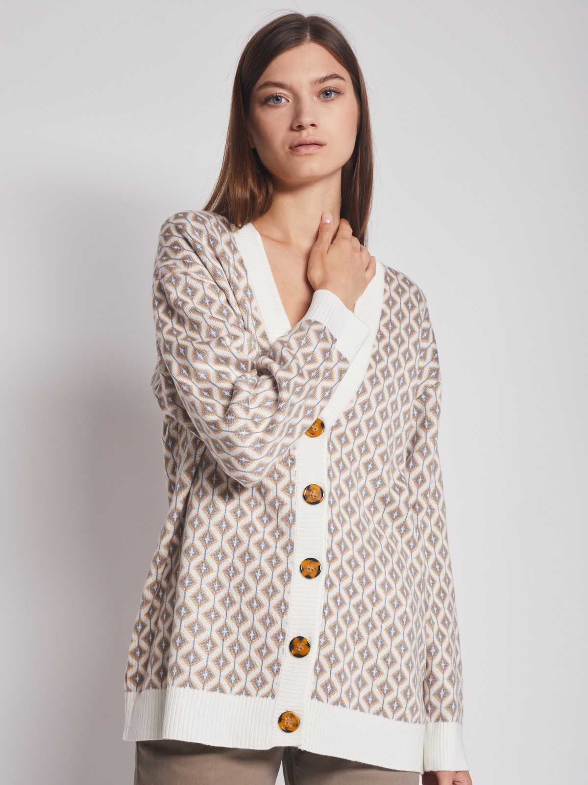 

Кардиган женский Zolla 222326443071 бежевый XS, 222326443071