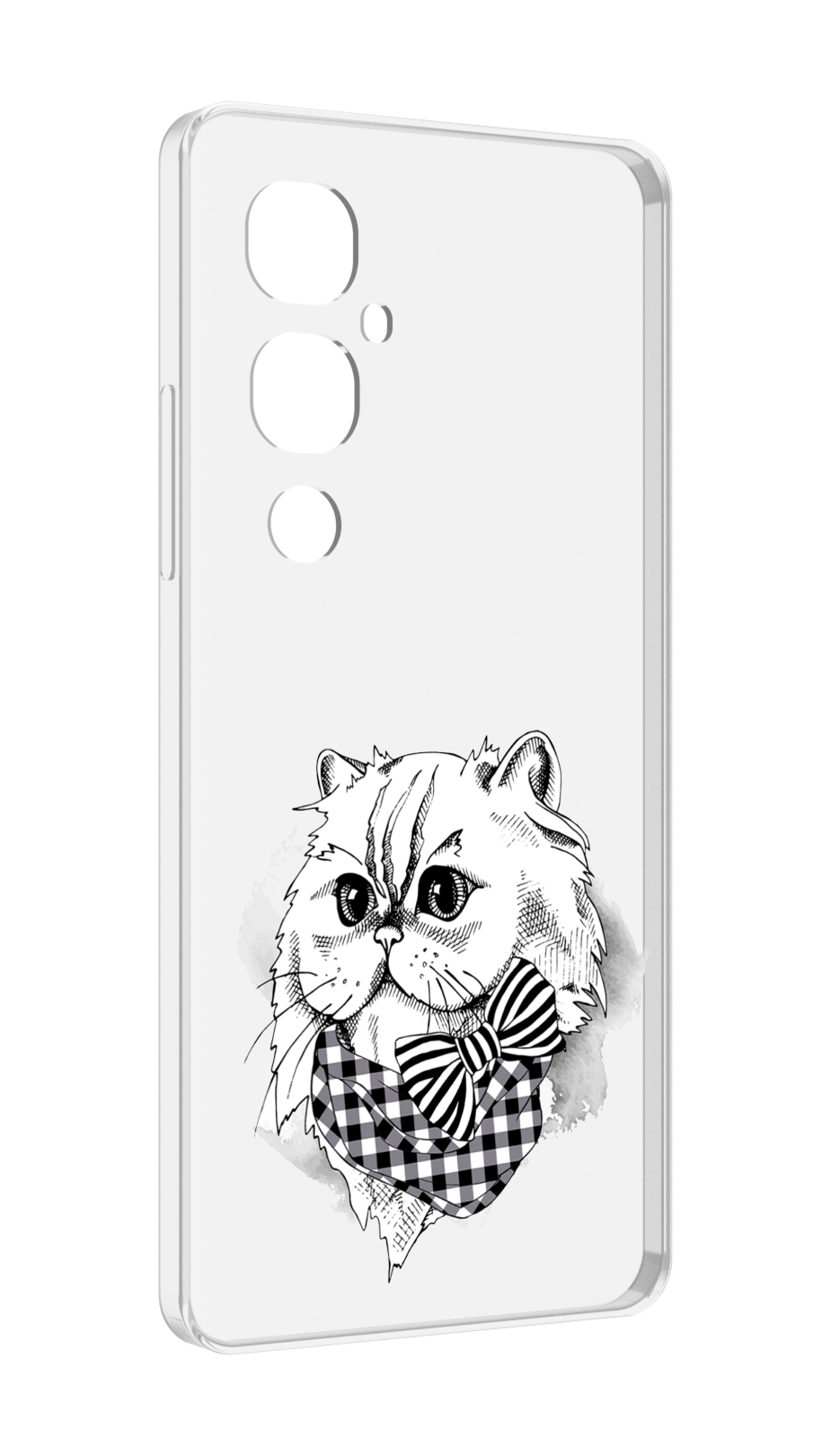 

Чехол MyPads нарисованная красивая кошечка для Tecno Pova 4 Pro, Прозрачный, Tocco
