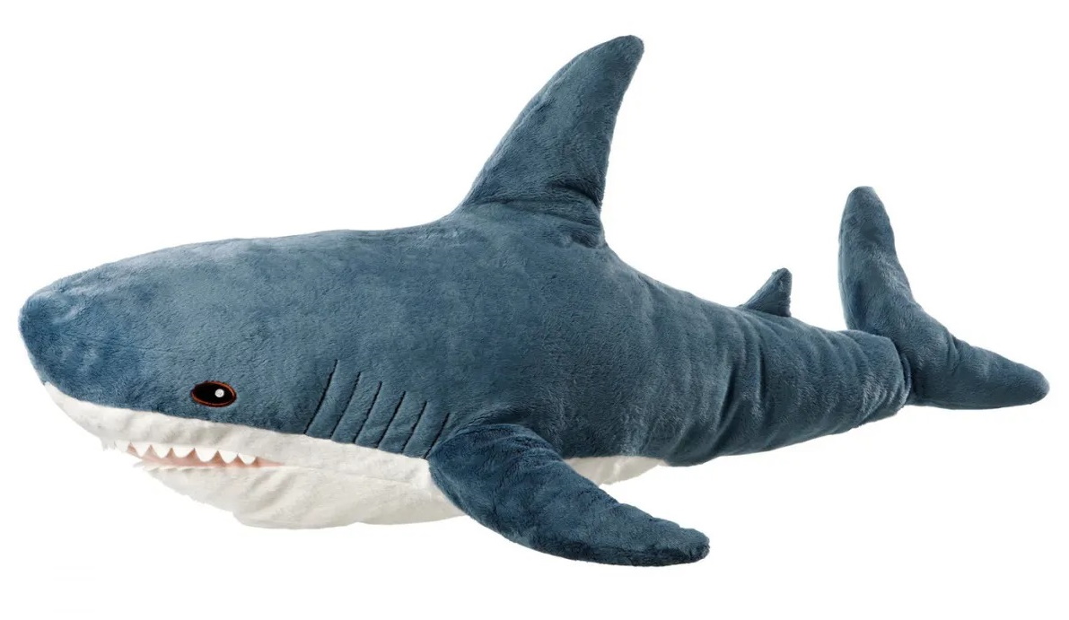 фото Мягкая игрушка акула, цвет синий, 60 см toycity 182340-60