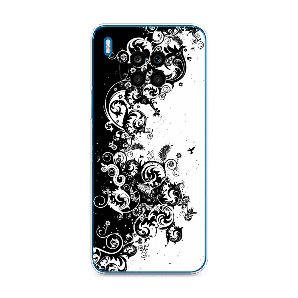

Чехол на Huawei Nova 8i "Черно белый узор", Белый;черный;серый, 6106450-3