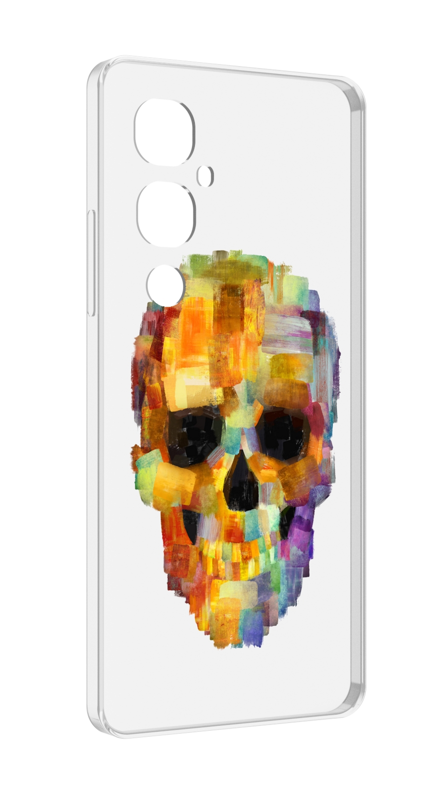 

Чехол MyPads нарисованный череп для Tecno Pova 4 Pro, Прозрачный, Tocco