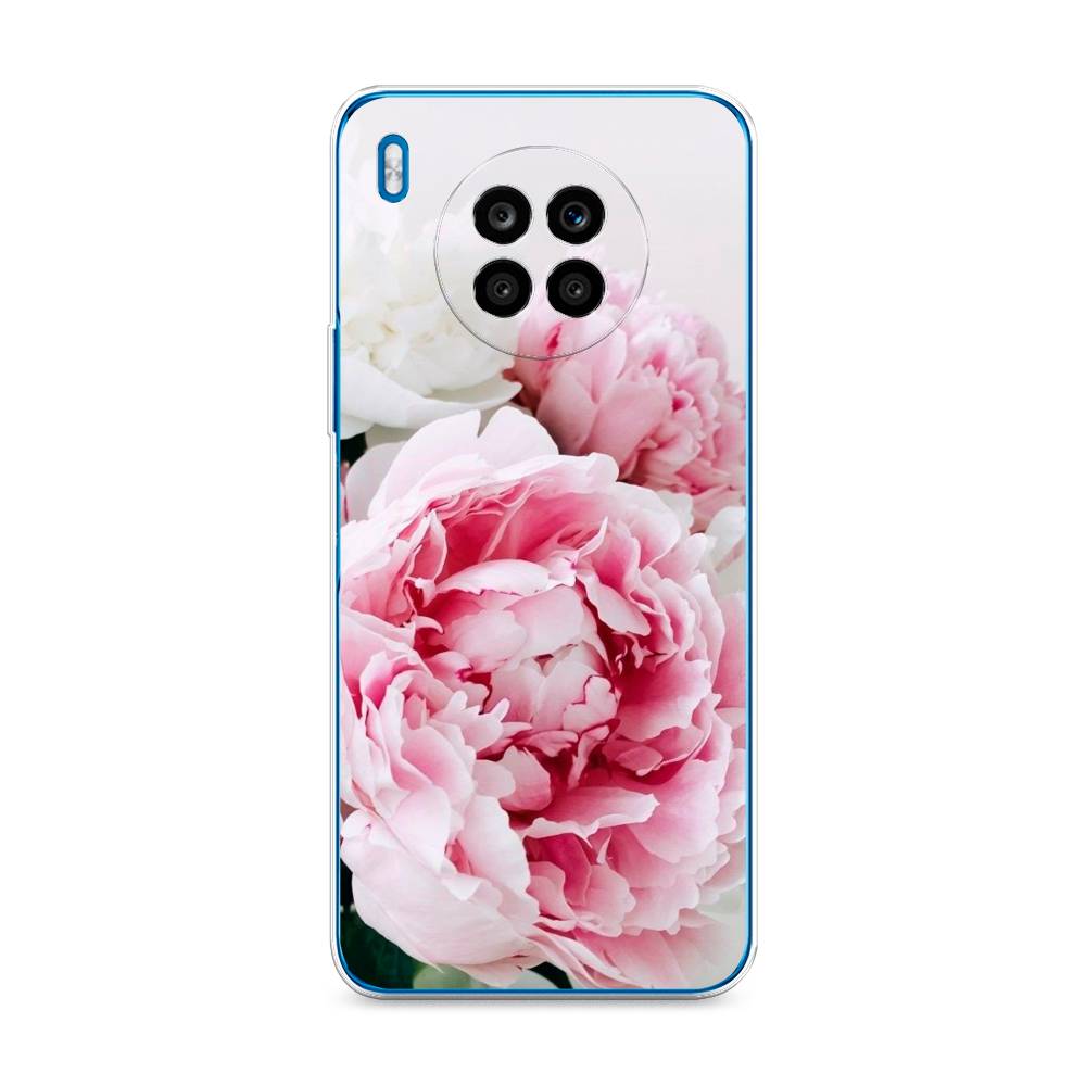 

Чехол на Huawei Nova 8i "Розовые и белые пионы", Розовый;белый, 6106450-2