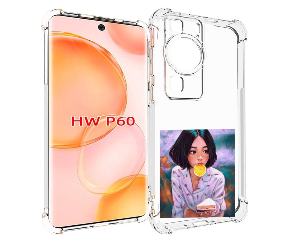 

Чехол MyPads девушка-с-чизкейком женский для Huawei P60, Tocco