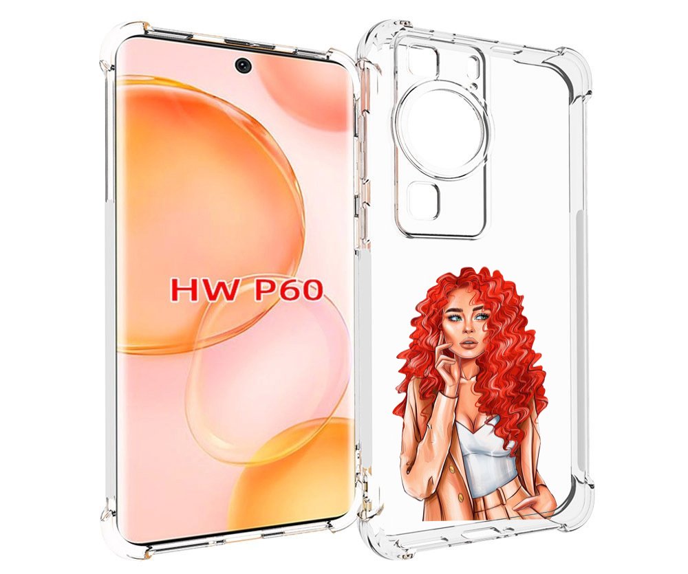 

Чехол MyPads девушка-с-яркими-волосами женский для Huawei P60, Tocco