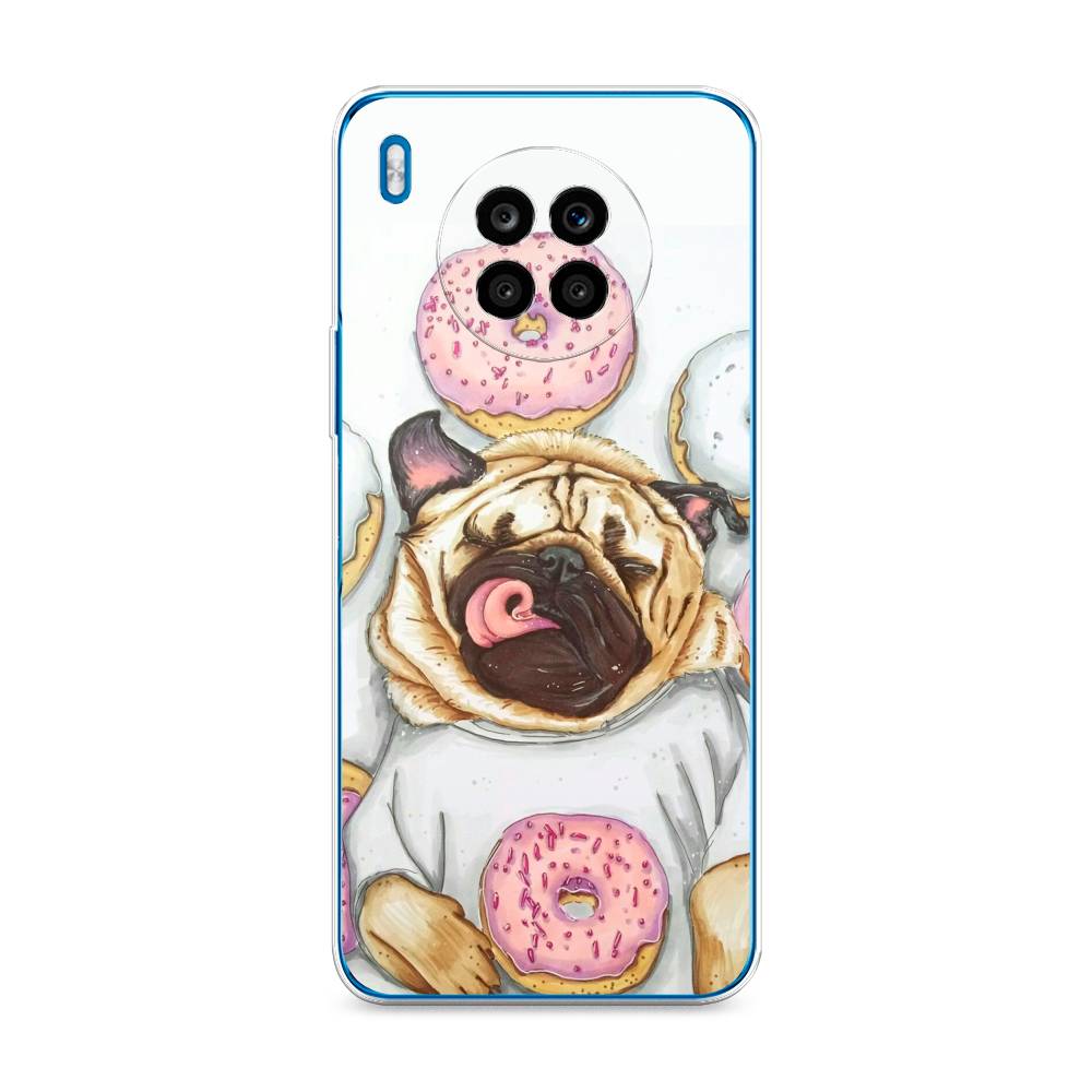 

Чехол на Huawei Nova 8i "Счастливый мопс", Розовый;бежевый;коричневый, 6106450-1