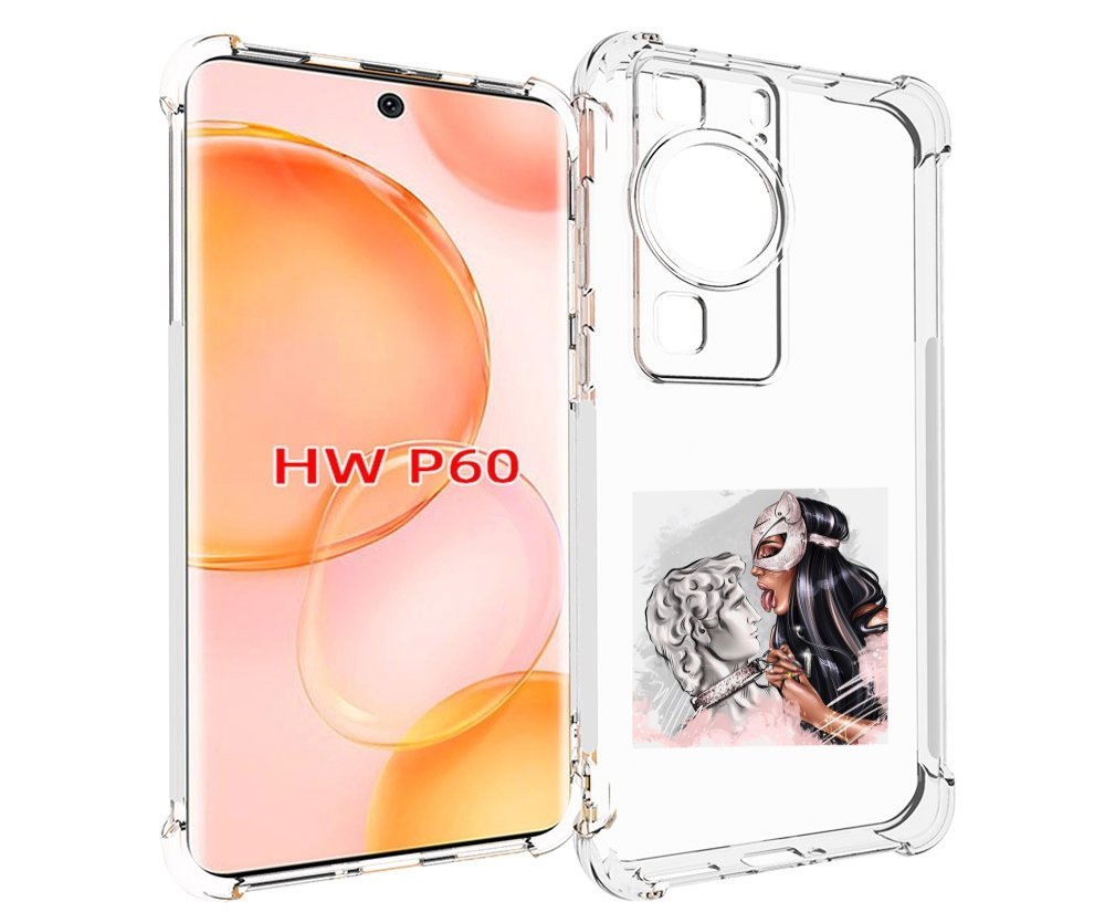 

Чехол MyPads девушка-флирт женский для Huawei P60, Tocco