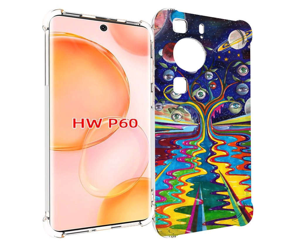 

Чехол MyPads дерево с глазами акварель для Huawei P60, Tocco