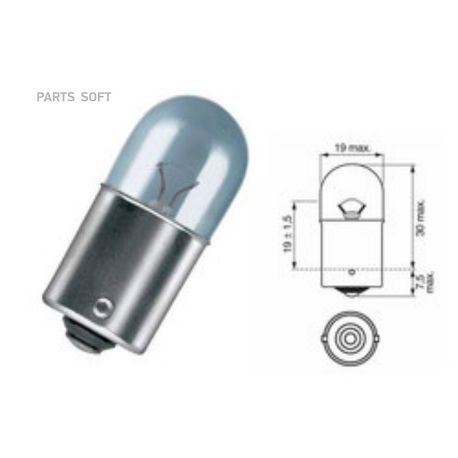 

BOSCH Лампа ECO R5W 12V 5W 5W R5W 12V BA15s