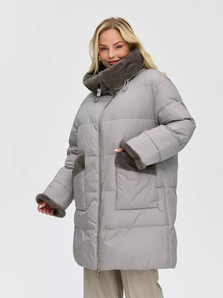 

Пальто женское LAWINTER 84649 серое 54 RU, Серый, 84649