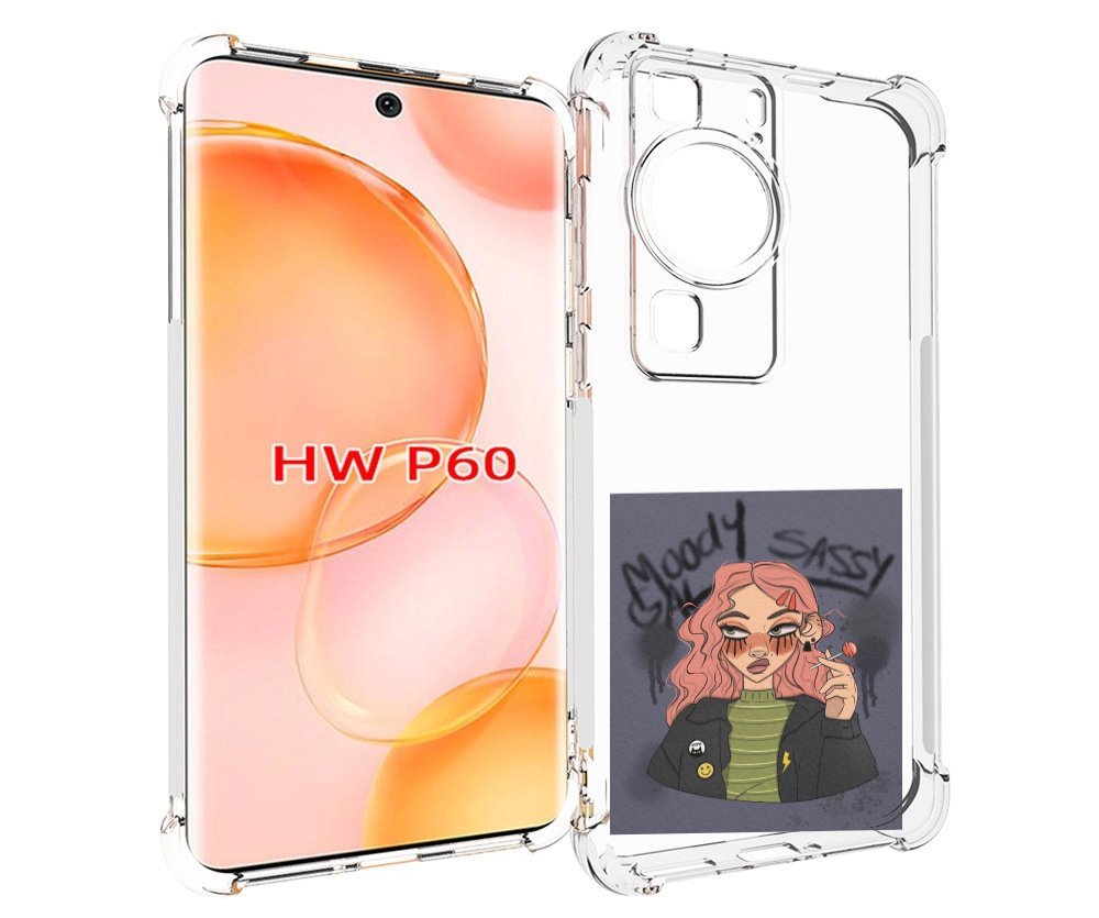 Чехол MyPads дерзкое-настроение женский для Huawei P60