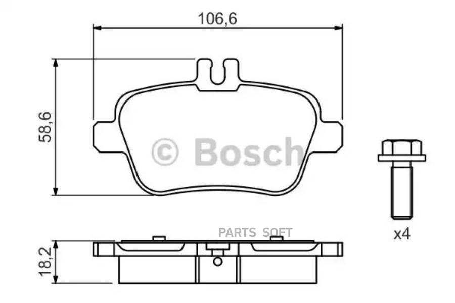 

Колодки торм.зад. MB A/B/CLA/GLA/SLK (W176/W246/C117/X156/R172) 1.5-3.5 11-> BOSCH
