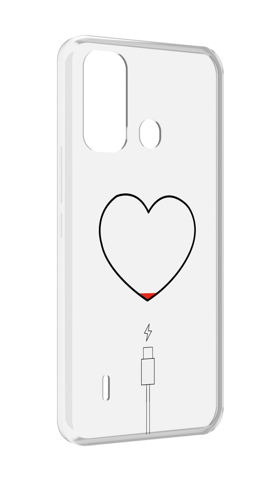 

Чехол MyPads зарядка-сердца для ITEL A49 / A58 / A58 Pro, Прозрачный, Tocco