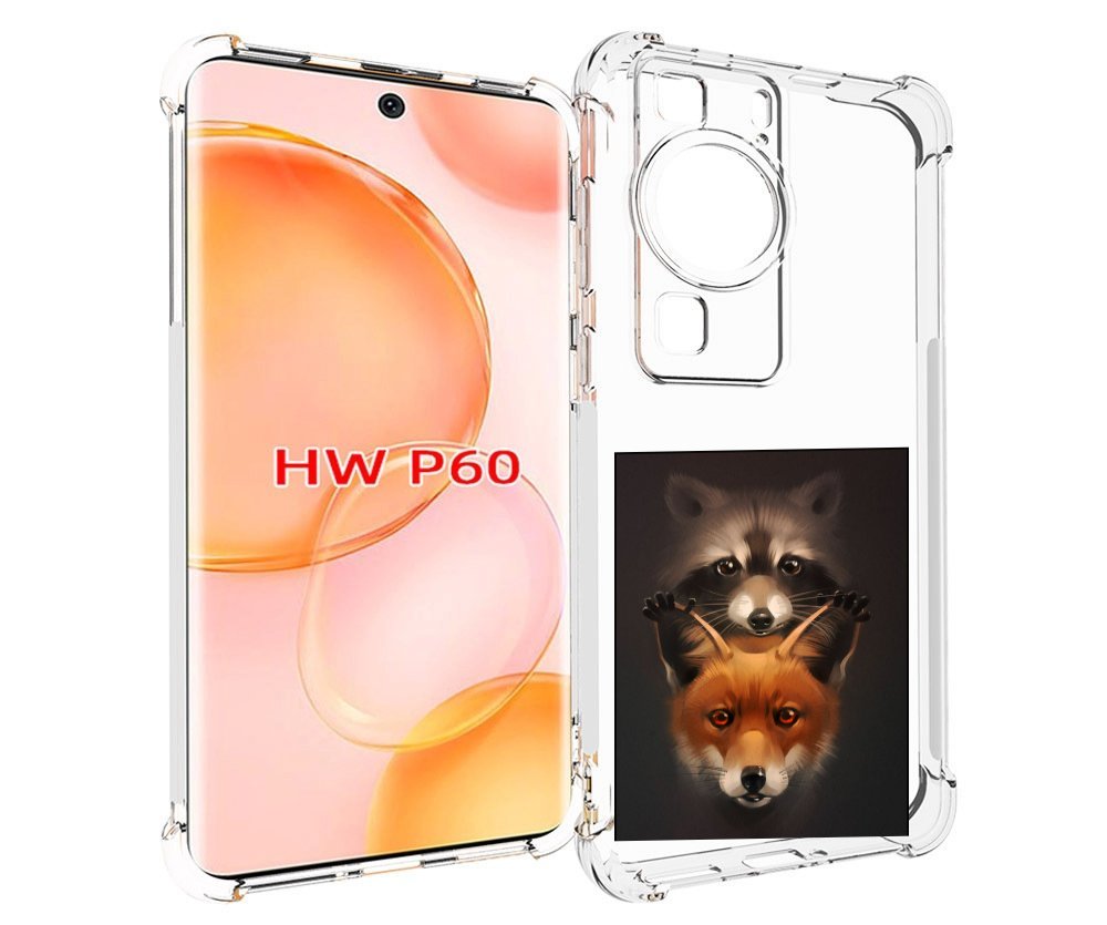 

Чехол MyPads енотик-лисенок для Huawei P60, Tocco
