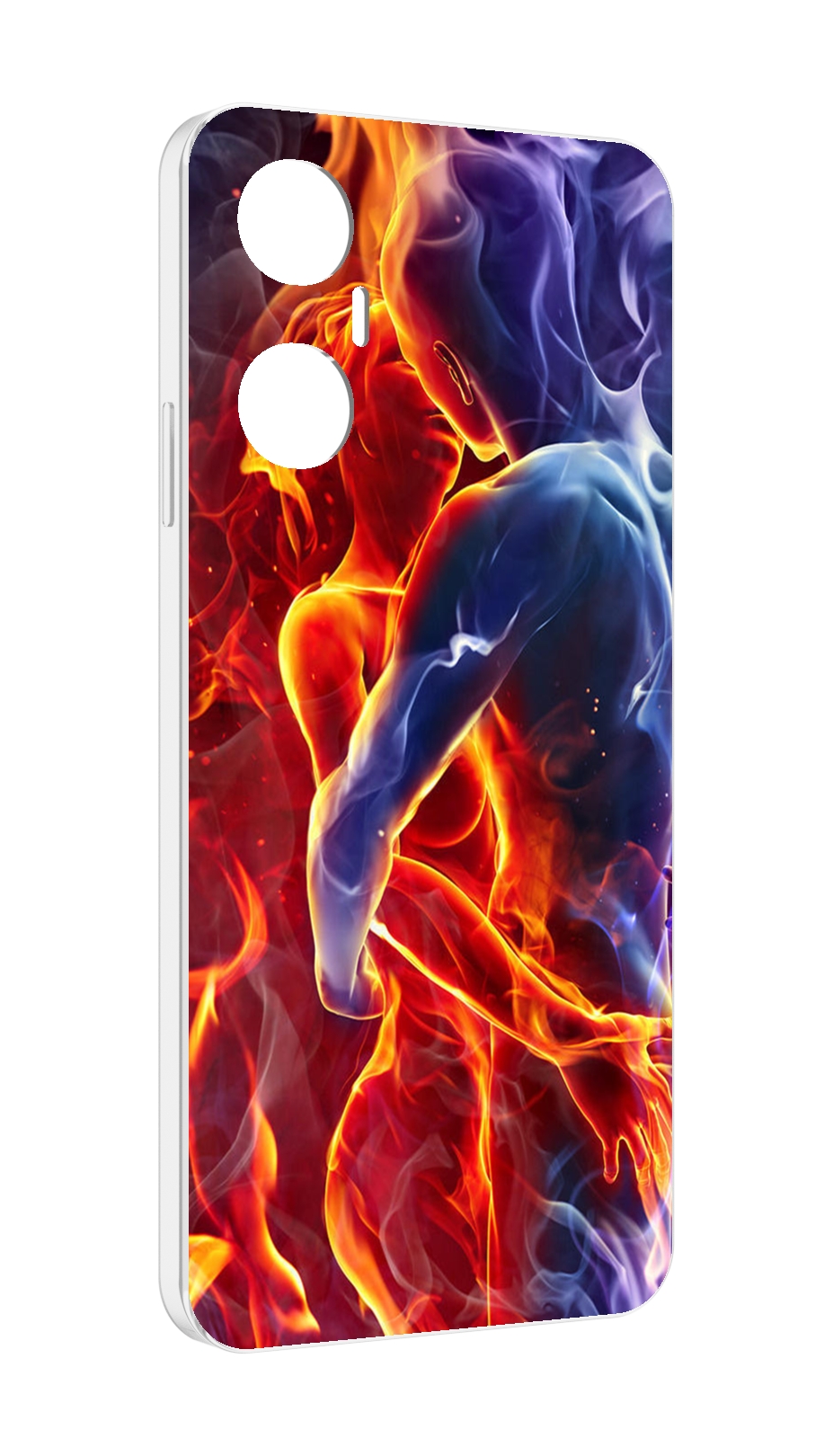 

Чехол MyPads Огонь-вода для Infinix Hot 20 5G, Прозрачный, Tocco