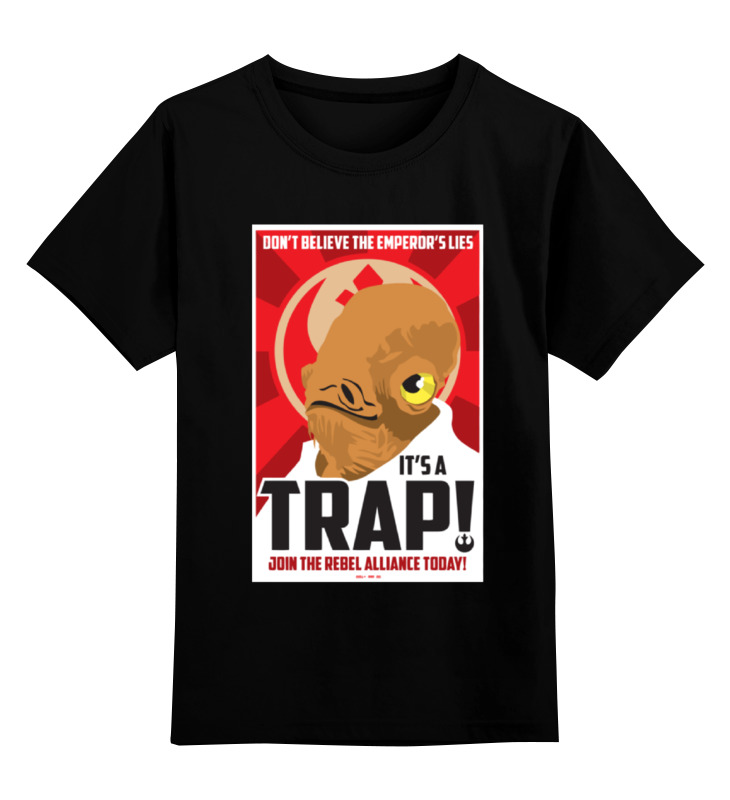 

Футболка детская Printio It's a trap! цв. черный р. 128, It's a trap!