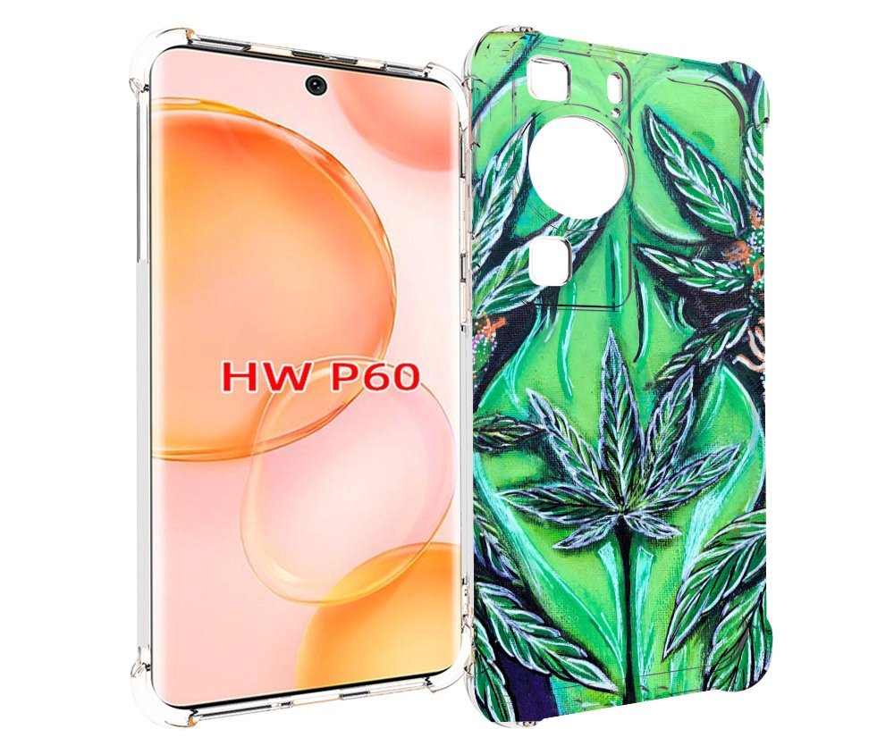 Чехол MyPads зеленая девушка для Huawei P60