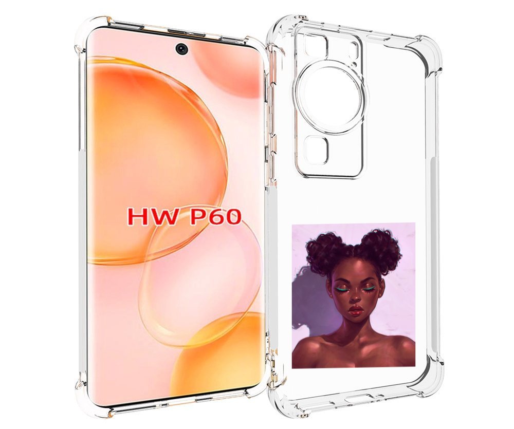 Чехол MyPads зеленые-стрелки женский для Huawei P60