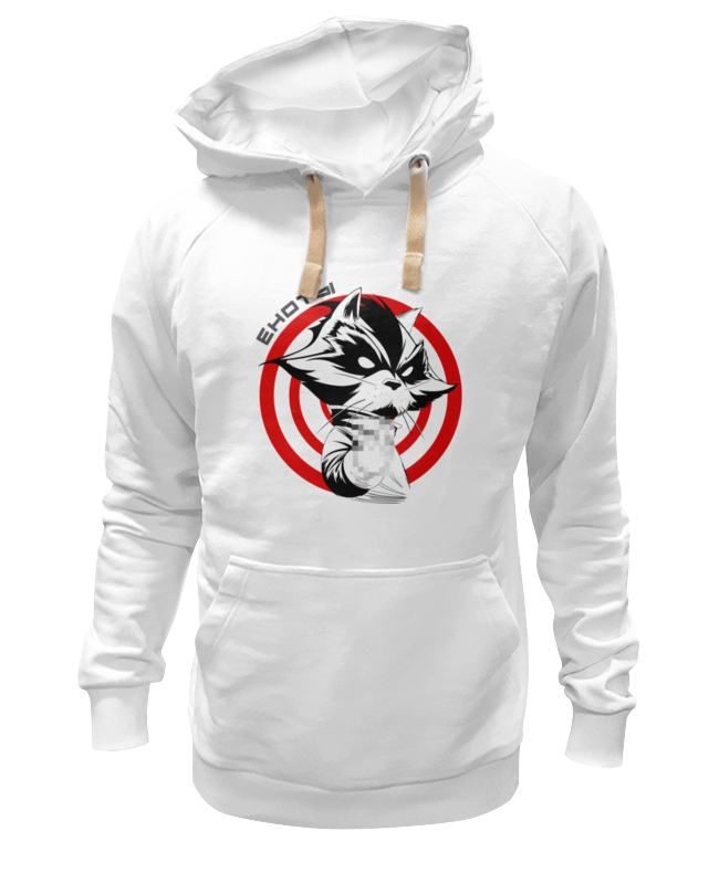 

Худи унисекс Printio енотик белое 2XL, Белый, енотик