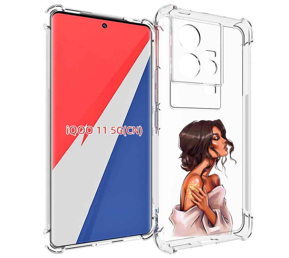 

Чехол MyPads Девушка-нежная женский для Vivo iQOO 11, Прозрачный, Tocco