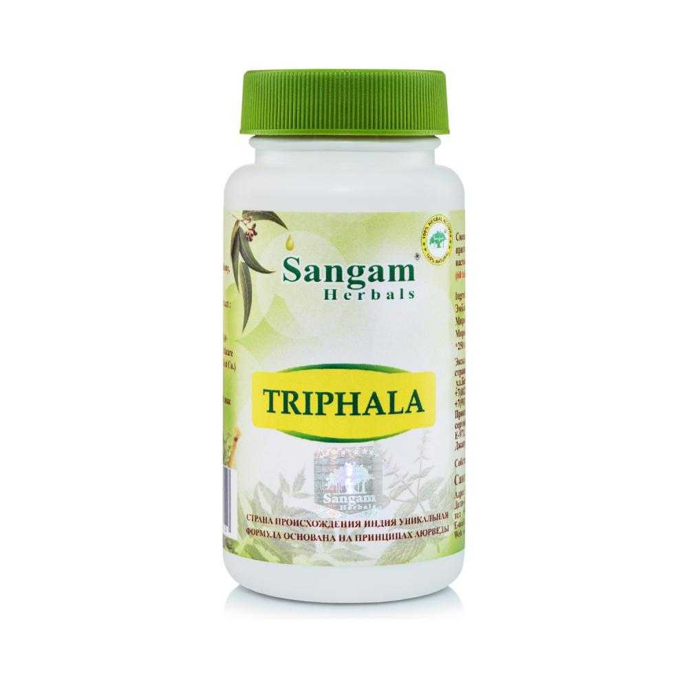

Трифала чурна Sangam Herbals таблетки 60 шт. по 850 мг, Трифала чурна