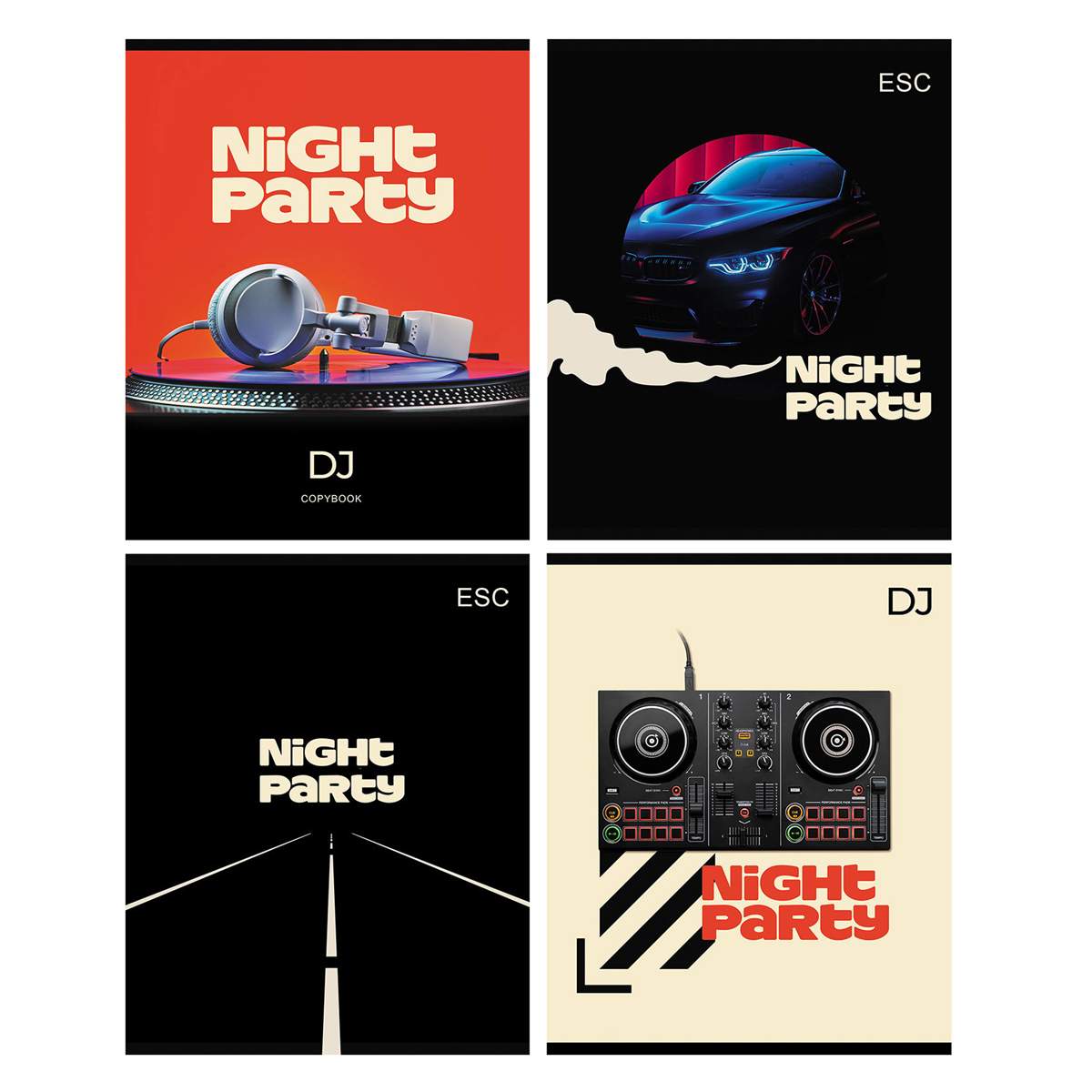 

Тетрадь BG "Night party" 341043, 96 листов, А5 клетка, скрепки, 8 шт., 341043