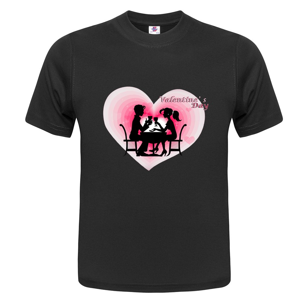 Футболка детская ONEQ с принтом День Святого Валентина 30213410564, черный, 134