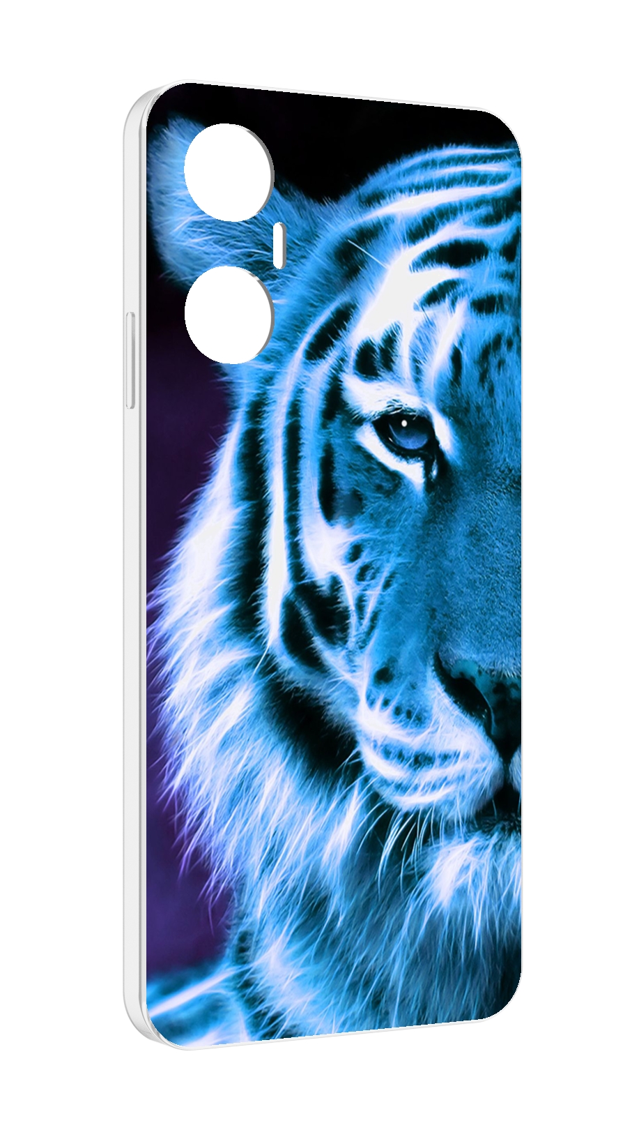 

Чехол MyPads Половина-тигра мужской для Infinix Hot 20 5G, Прозрачный, Tocco