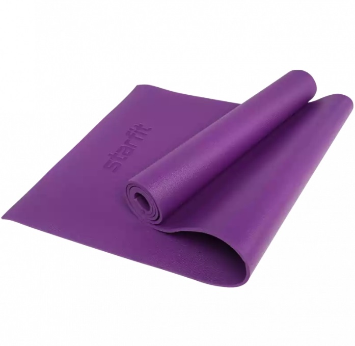 фото Коврик для йоги starfit fm-103 pvc hd 173 x 61 x 0,6 см(фиолетовый)