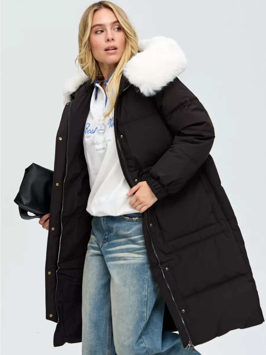 

Пальто женское LAWINTER 84630 черное 42 RU, Черный, 84630