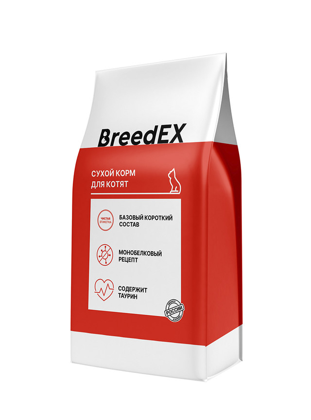 фото Сухой корм для котят breedex курица, 2кг