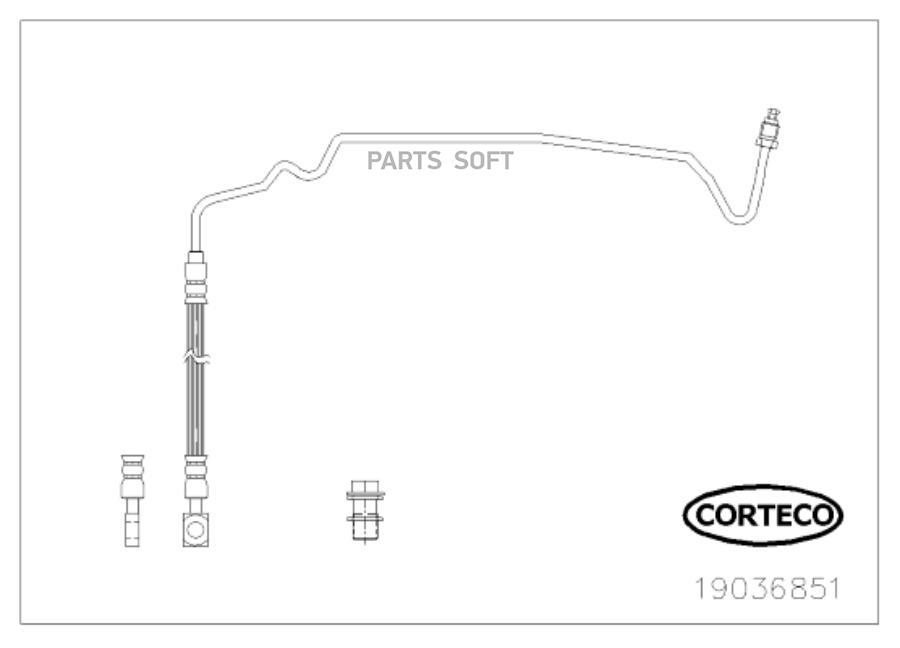 

19036851_шланг тормозной задний левый l=390 audi a3, skoda octavia, vw golf/bora 96-10