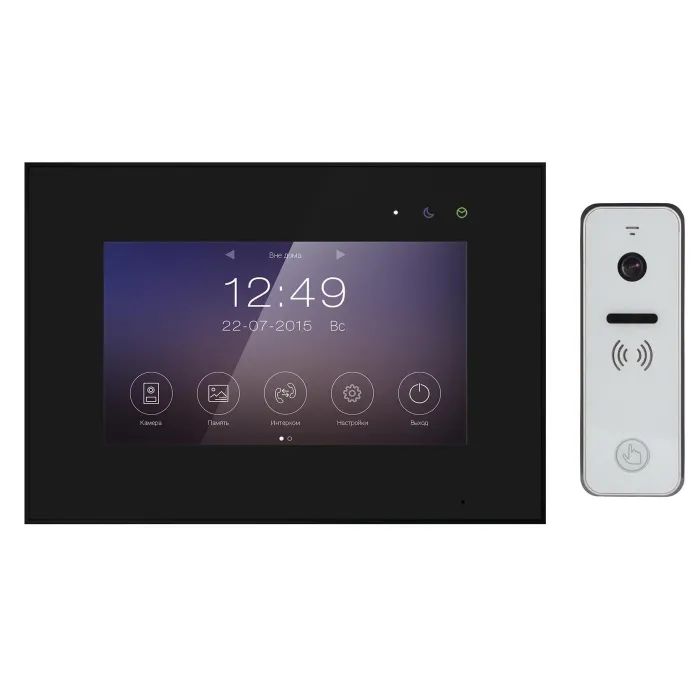 Комплект видеодомофона Tantos Marilyn HD Wi-Fi IPS (черный) и iPanel 2 HD + (белая) фоторамка на 4 фото белая 10×15 см овал 9х6 см сердце 9х9 см
