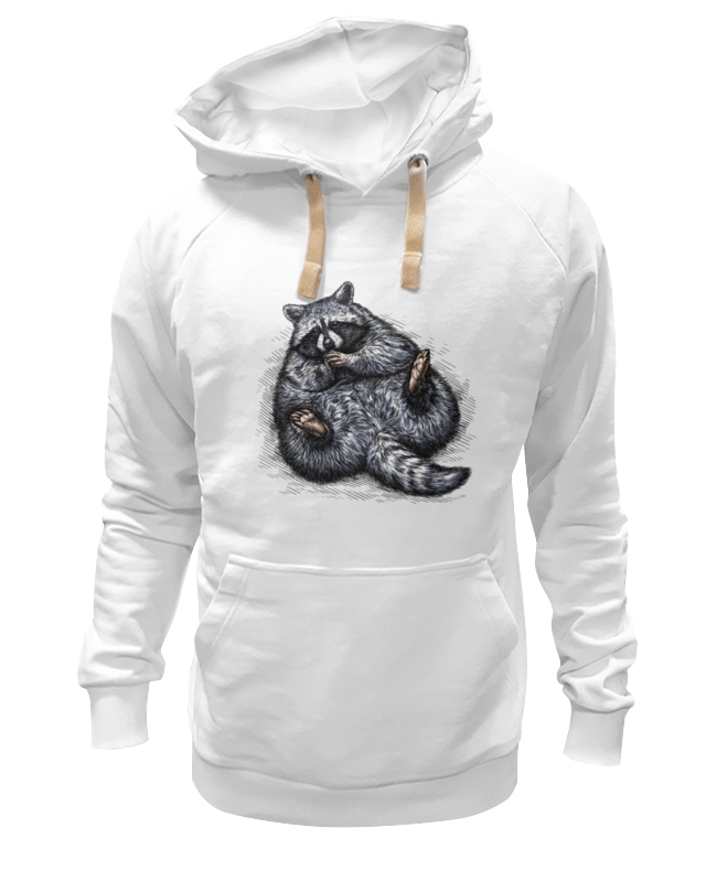 

Худи унисекс Printio енотик белое 3XL, Белый, енотик