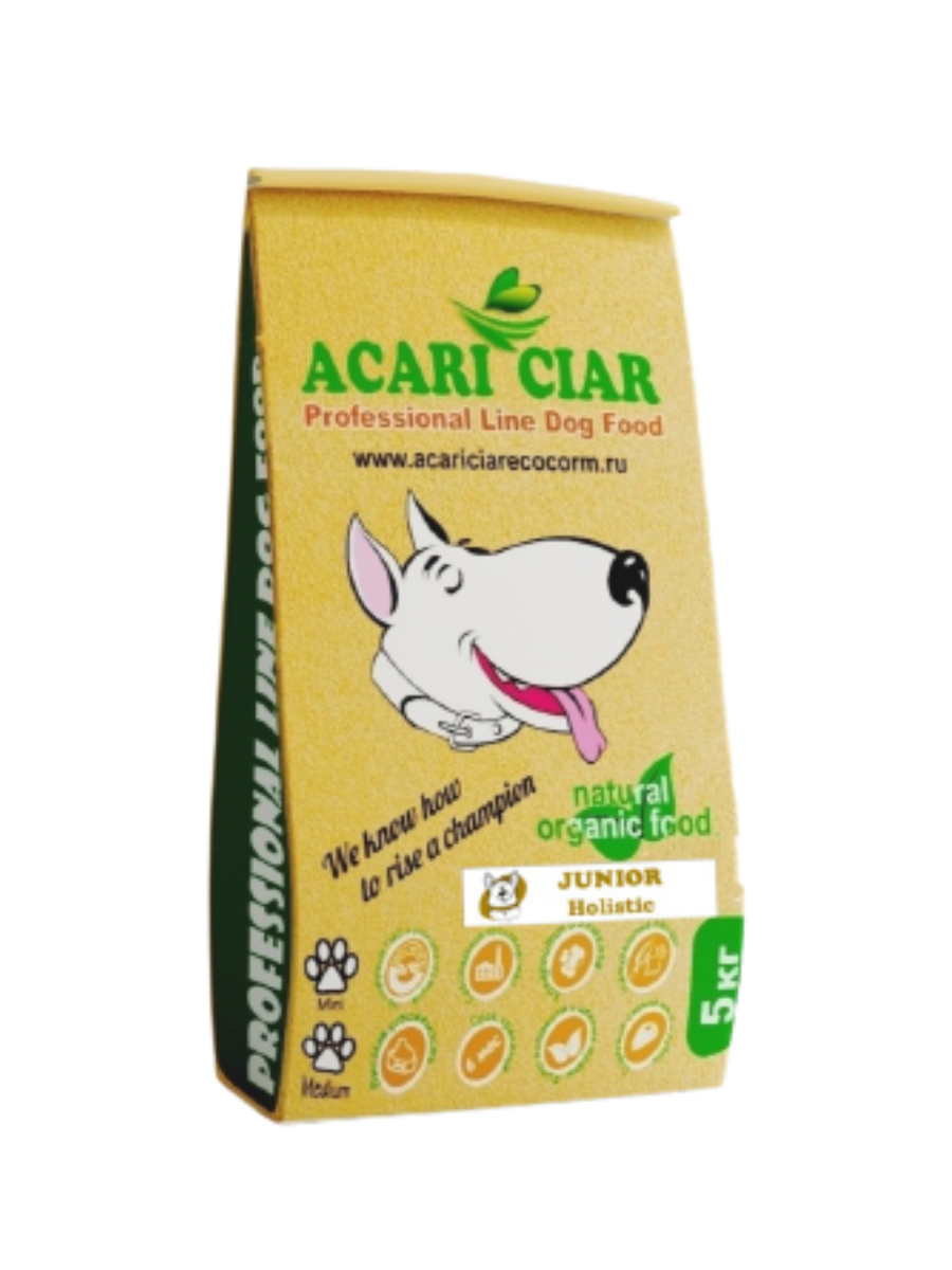 

Сухой корм для щенков Acari Ciar JUNIOR Holistic 6-18 мес, мини гранулы, 5 кг, juniordog5s