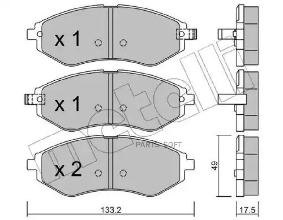 Тормозные колодки METELLI 2205081