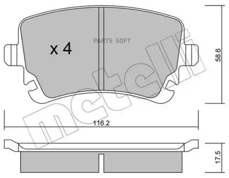 

Тормозные колодки METELLI 2205542