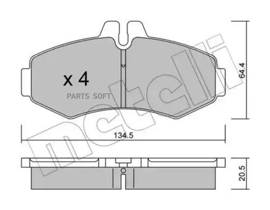 

Тормозные колодки METELLI 2205730