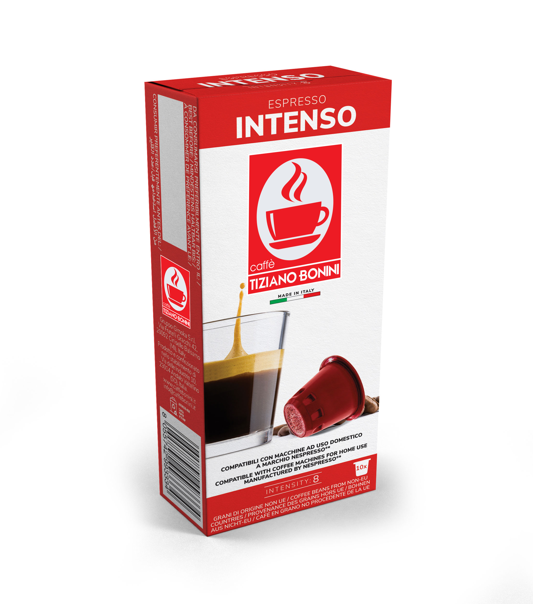 Кофе в капсулах Caffe Tiziano Bonini Intenso для Nespresso 10 шт по 5,5 г