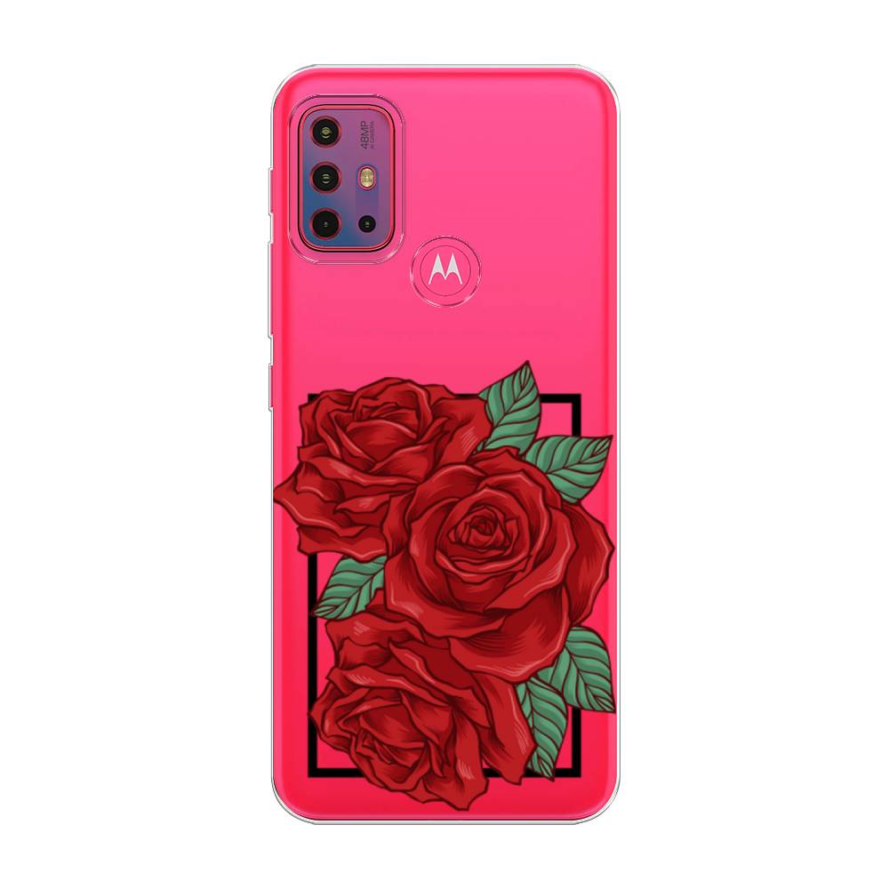 

Чехол на Lenovo K13 Note/Motorola Moto G10/G20/G30 "Три алые розы", Красный, 242250-2